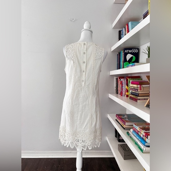Moulinette Soeurs ivory cream sheath lace dress for Anthropologie size 6 - Picture 7 of 13